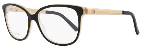 Gucci GU 3701 Eyeglasses 04WH Black Embossed 